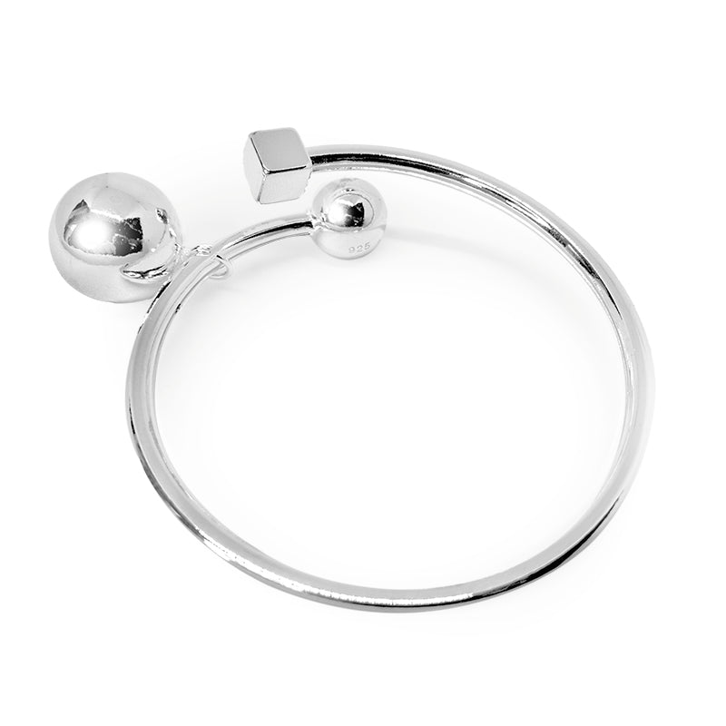 AARVO Lunar Love Silver Bangle- BNG1013