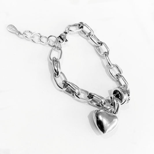 AARVO Interlock Silver Harmony Bracelet-BRL1009