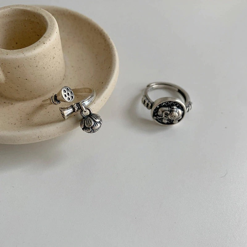 AARVO Thai Silver Elephant Ring- RNG1016