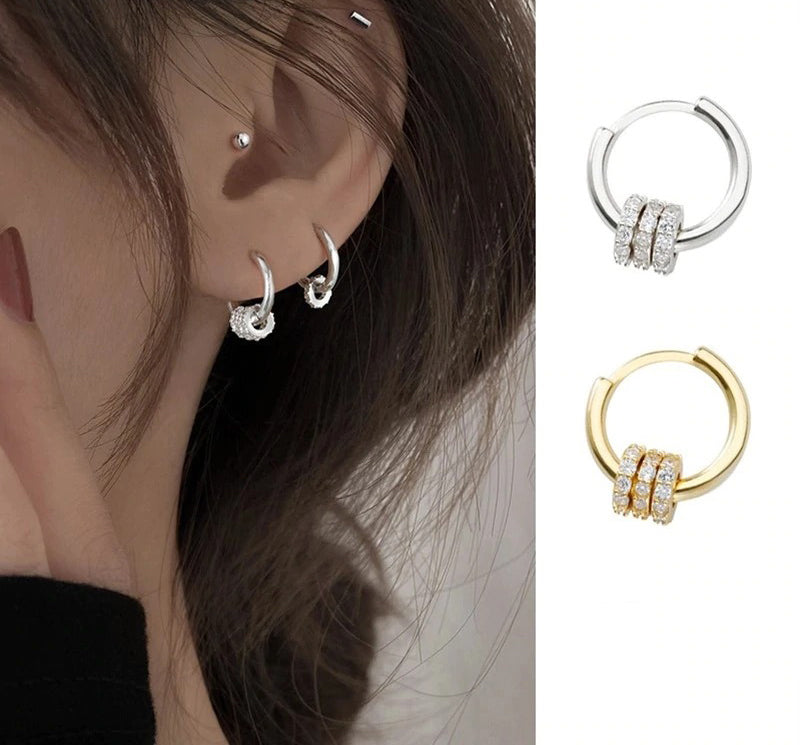 AARVO Diamanté Hoop Earrings - ERN1007