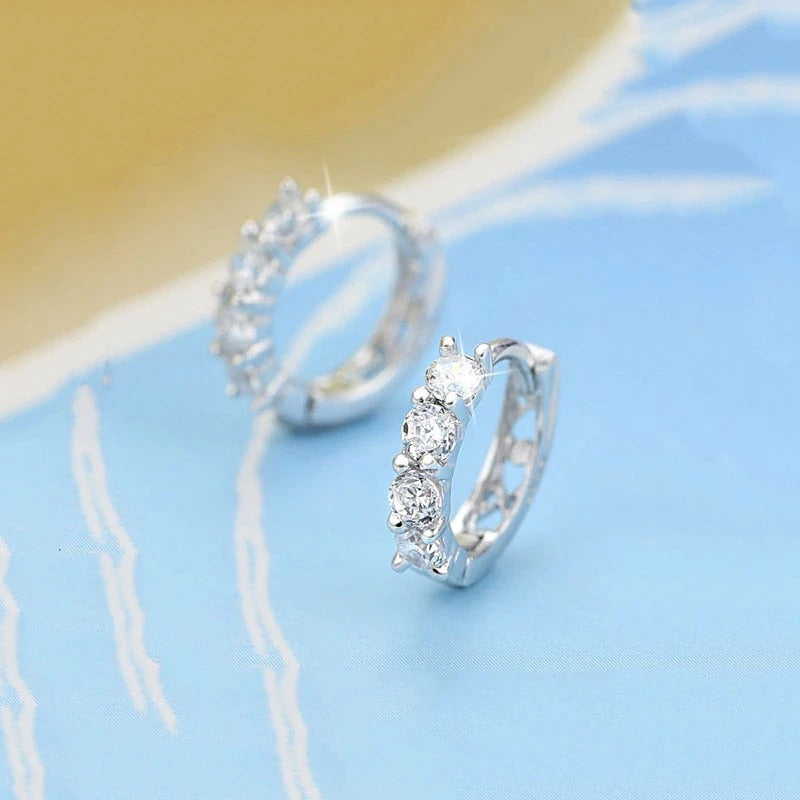 AARVO Diamanté Eternity Hoop Earrings - ERN1011