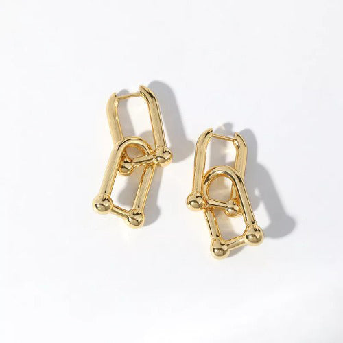 AARVO Gold Chain Drop Earrings - ERN1015